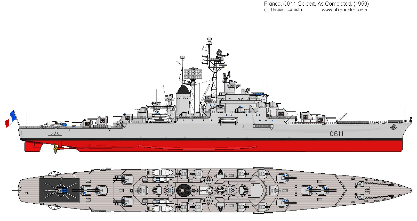 c-611 fs colbert cruiser croiseur masurca sam missile mm38 exocet ssm french navy marine nationale 03