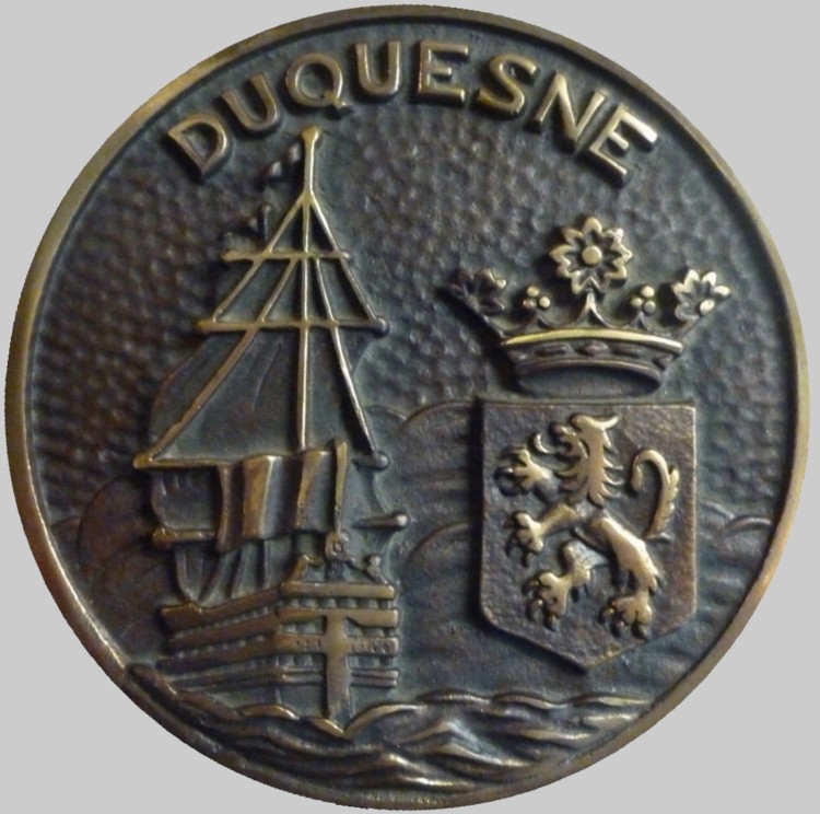 d-603 fs duquesne insignia crest patch badge tape de bouche frigate destroyer french navy