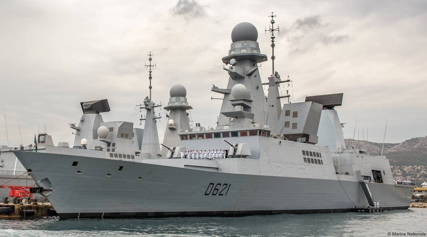 d-621 fs chevalier paul forbin horizon class guided missile frigate anti-air-warfare aaw ffgh french navy marine nationale 06