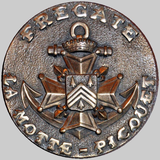 d-645 fs la motte picquet insignia crest patch badge tape de bouche frigate french navy 03x
