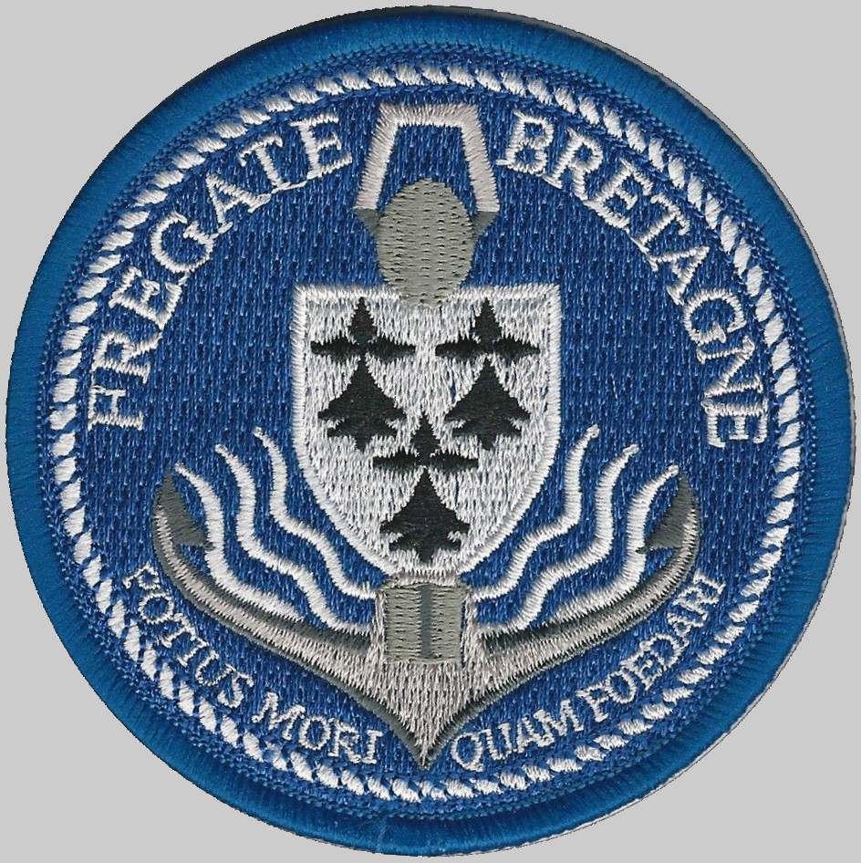 d-655 fs bretagne patch insignia crest badge fremm frigate french navy 03p