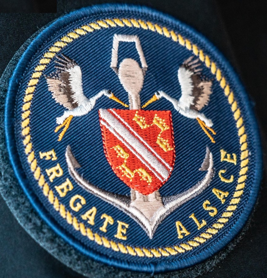 d-656 fs alsace insignia crest patch badge fremm aquitaine class frigate fregate multi purpose french navy marine nationale 03p