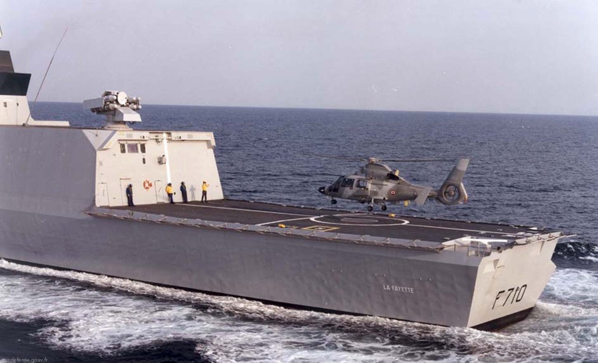 f-710 fs la fayette class frigate french navy 14 as 565 panther helicopter