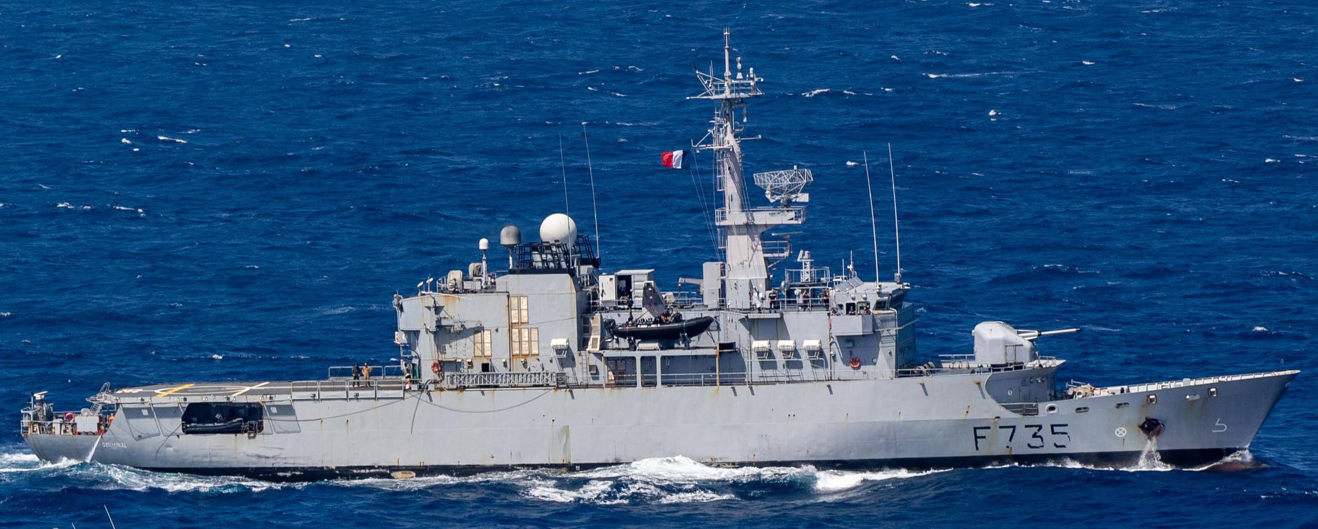 f-735 fs germinal floreal class frigate french navy marine nationale fregate de surveillance 09