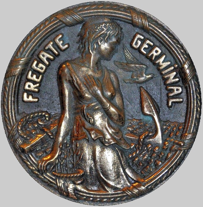 f-735 fs germinal insignia crest patch badge tape bouche floreal class frigate french navy marine nationale 04c