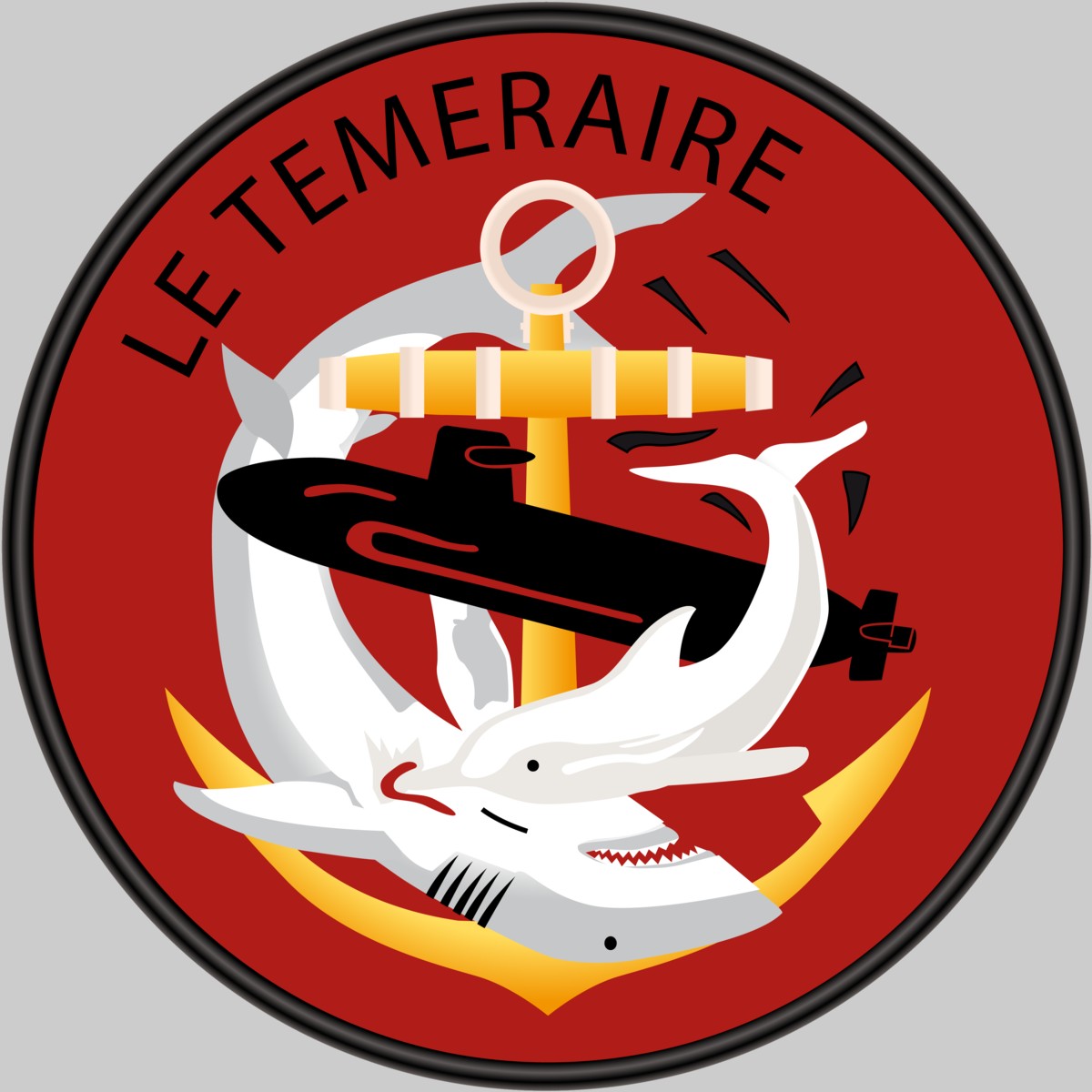 s-617 fs le temeraire ballistic missile submarine ssbn snle insignia crest patch french navy 03