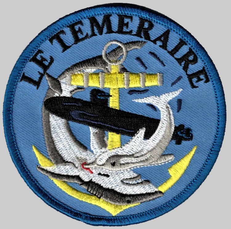 s-617 fs le temeraire ballistic missile submarine ssbn snle insignia crest patch badge french navy 04pa