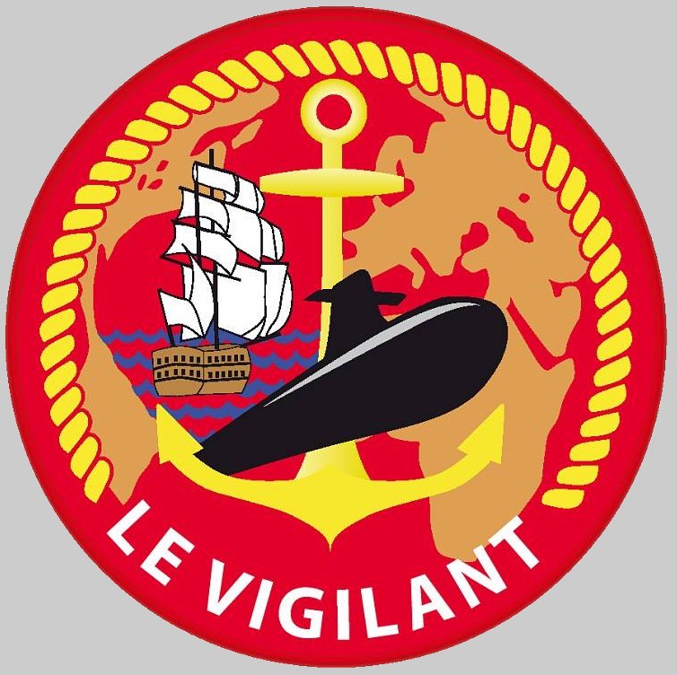s-618 fs le vigilant ballistic missile submarine ssbn snle insignia crest patch badge french navy 04