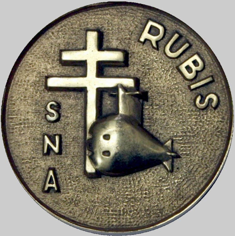 s-601 rubis insignia crest patch badge tape bouche class attack submarine ssn french navy marine nationale sna