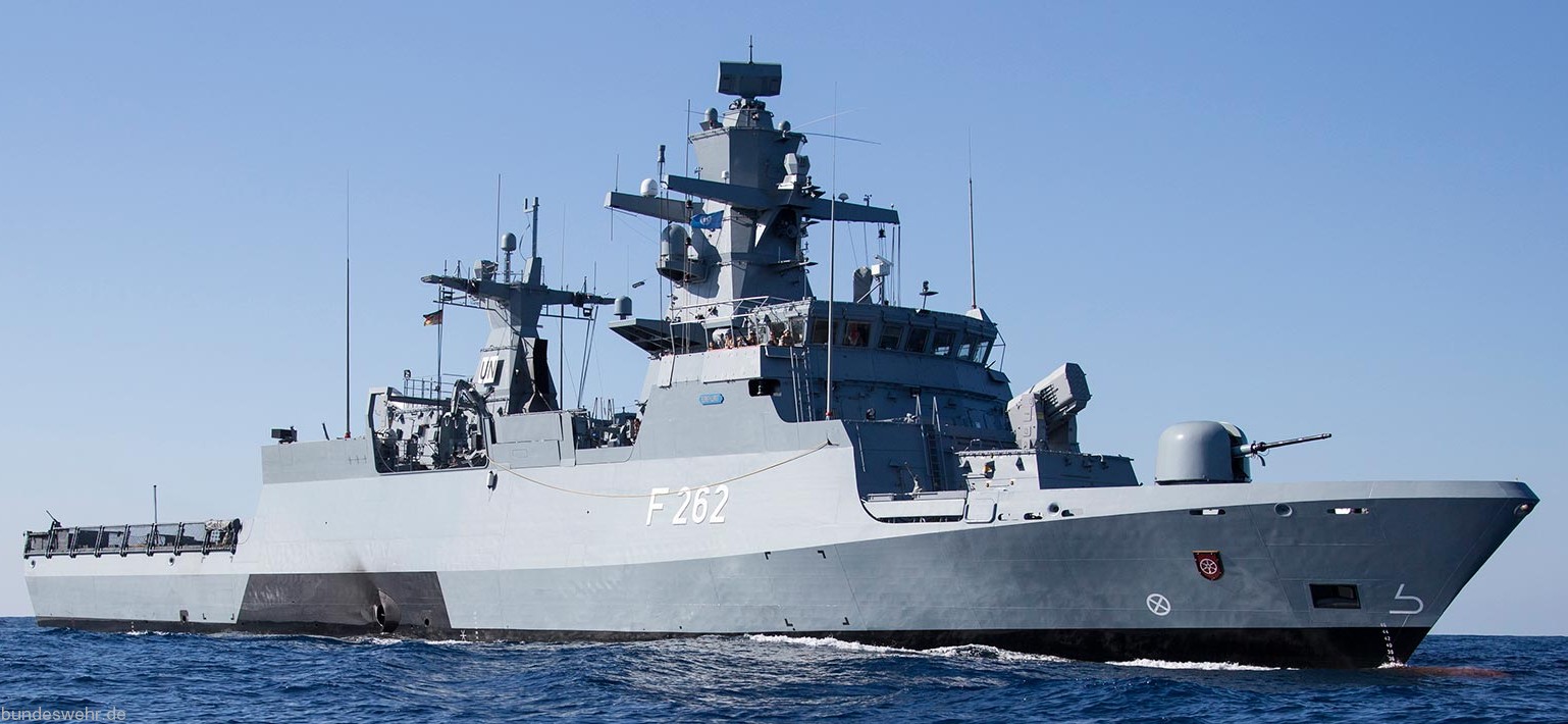 f-262 fgs erfurt type k130 braunschweig class corvette german navy 23