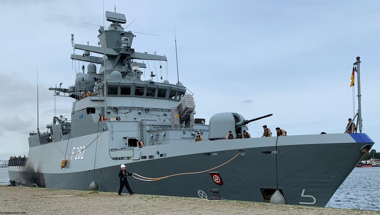 f-262 fgs erfurt type k130 braunschweig class corvette german navy deutsche marine korvette 32