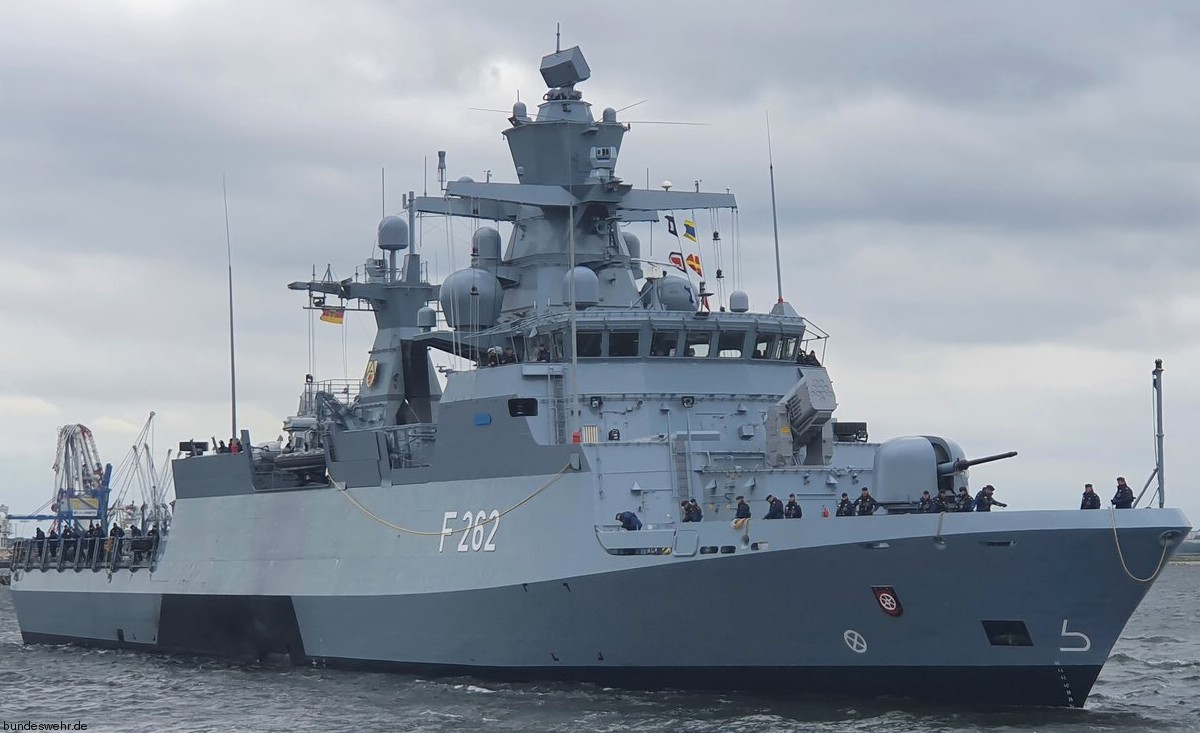 f-262 fgs erfurt type k130 braunschweig class corvette german navy deutsche marine korvette 37