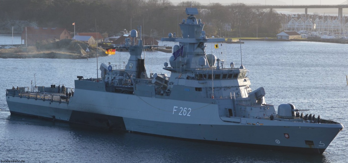 f-262 fgs erfurt type k130 braunschweig class corvette german navy deutsche marine korvette 39