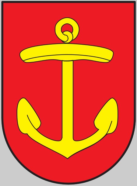 f-264 fgs ludwigshafen am rhein insignia crest patch badge type k130 braunschweig class corvette german navy 02c