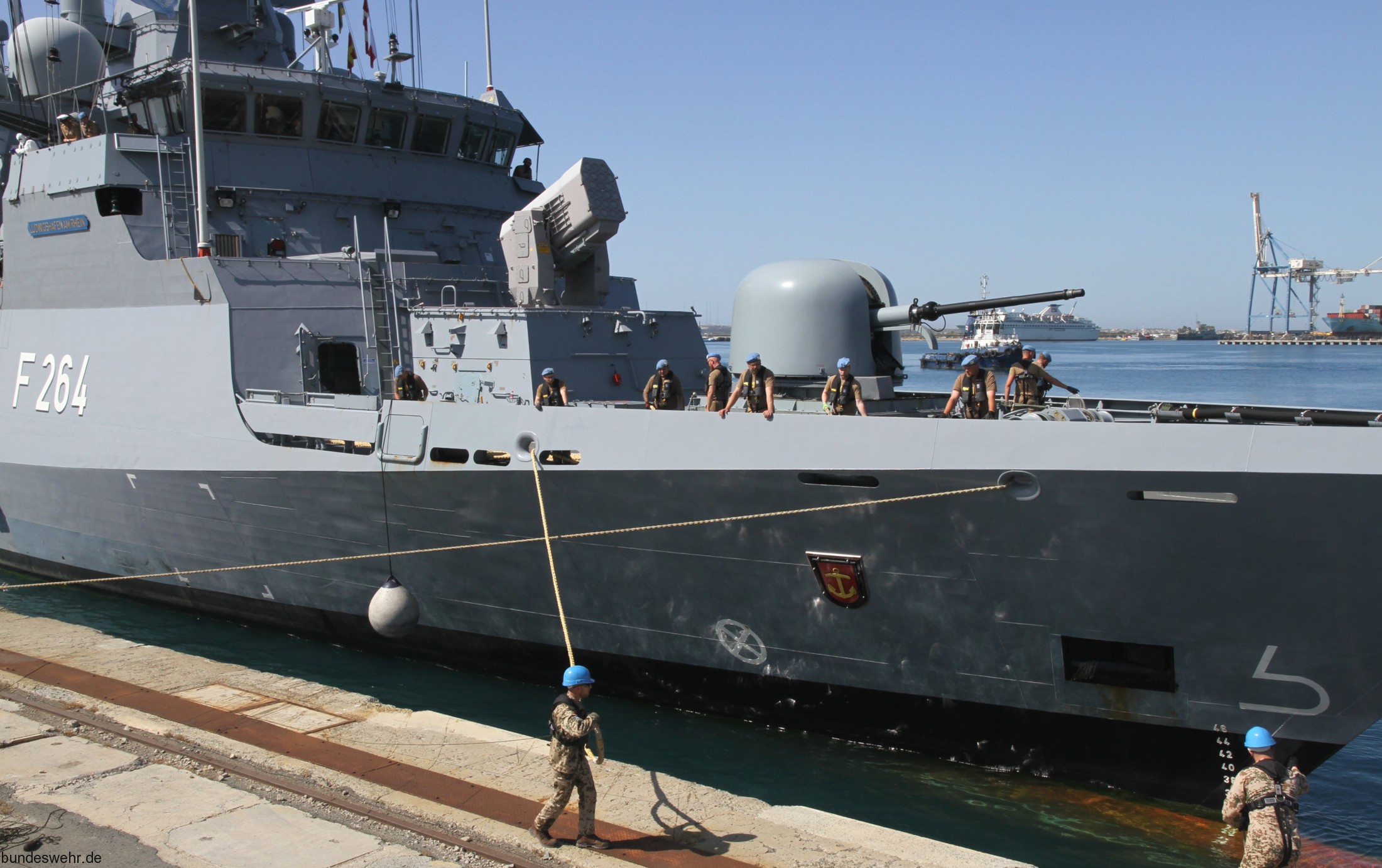 f-264 fgs ludwigshafen am rhein type k130 braunschweig class corvette german navy 16 unifil