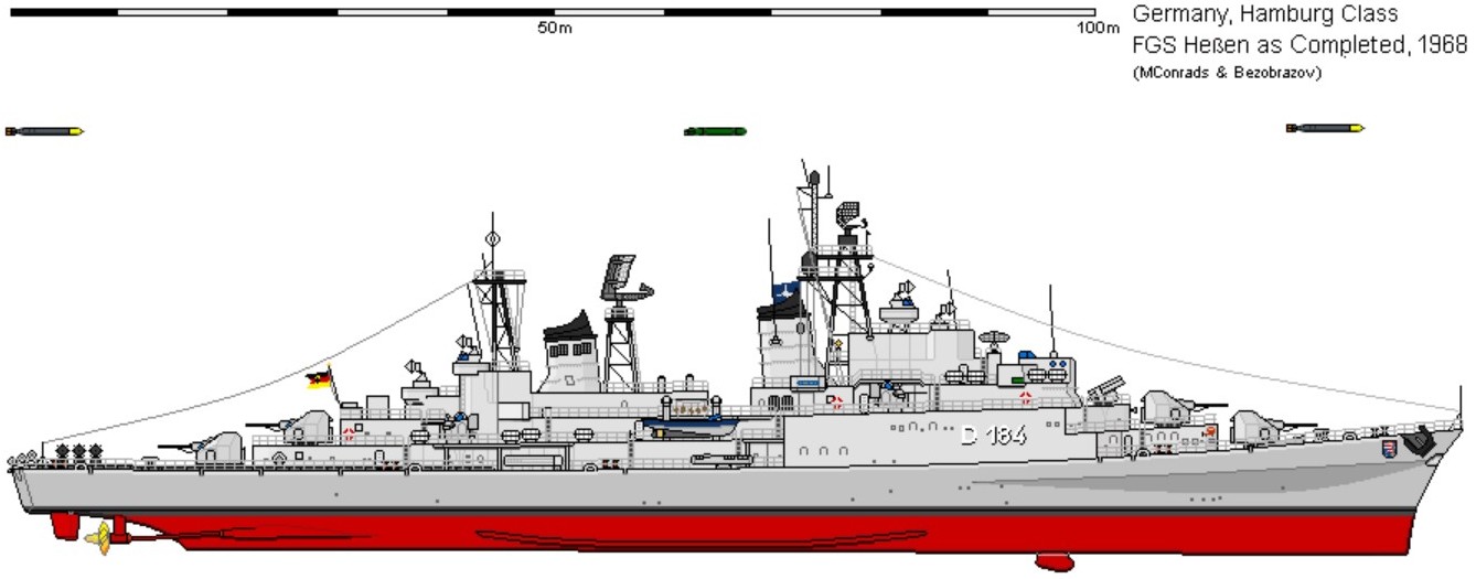 type 101 hamburg class destroyer german navy deutsche marine fgs drawing