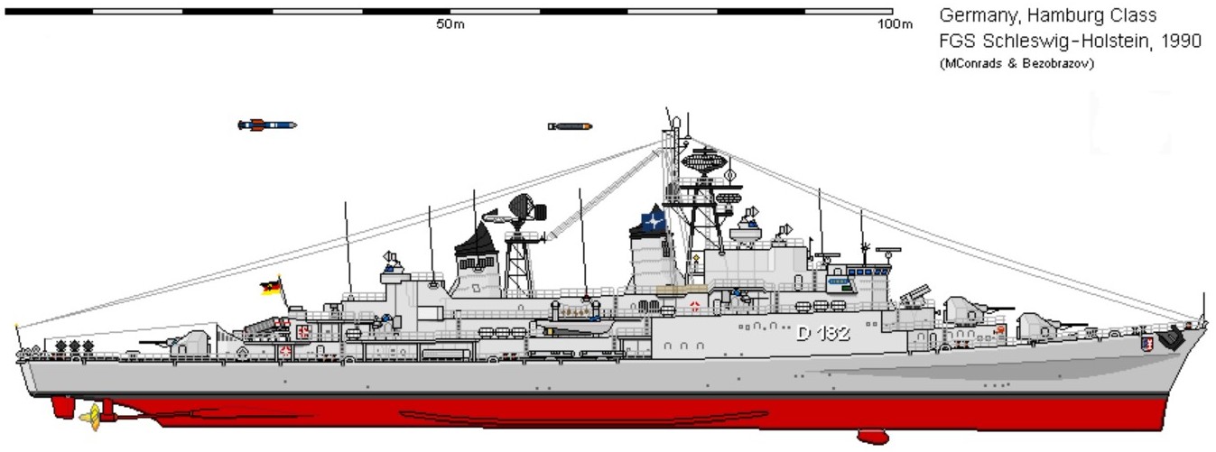 type 101 hamburg class destroyer german navy deutsche marine fgs after mm38 exocet ssm modification