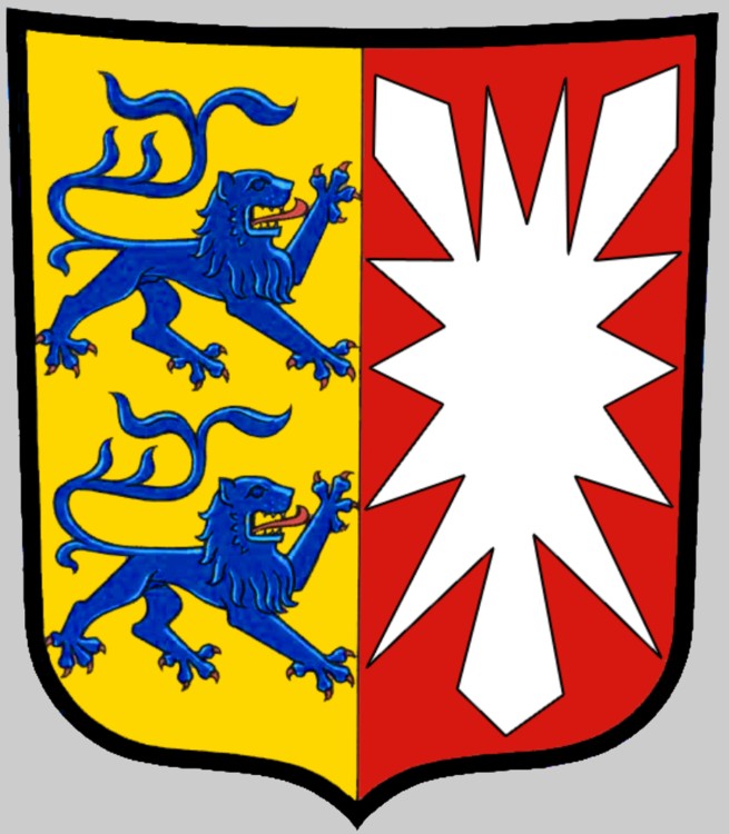 d-182 fgs schleswig holstein insignia crest patch badge type 101 hamburg class destroyer german navy
