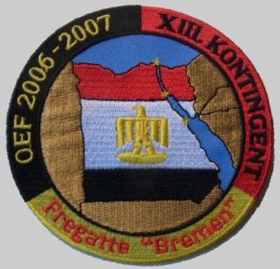 f-207 fgs bremen patch insignia crest type 122 class frigate german navy 08