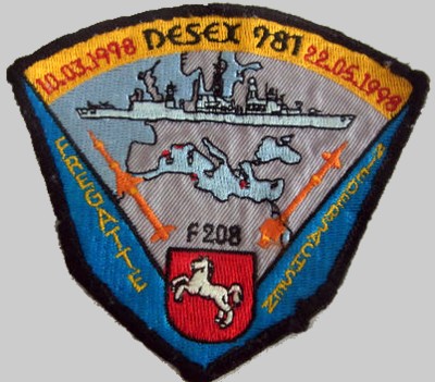 f-208 fgs niedersachsen cruise patch crest badge type 122 class frigate german navy 11
