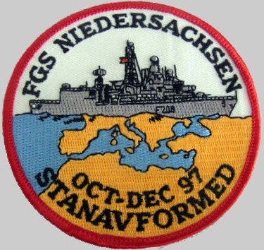 f-208 fgs niedersachsen cruise patch crest badge type 122 class frigate german navy 012