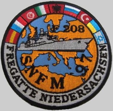 f-208 fgs niedersachsen cruise patch crest badge type 122 class frigate german navy 13