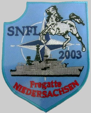 f-208 fgs niedersachsen cruise patch crest badge type 122 class frigate german navy 18