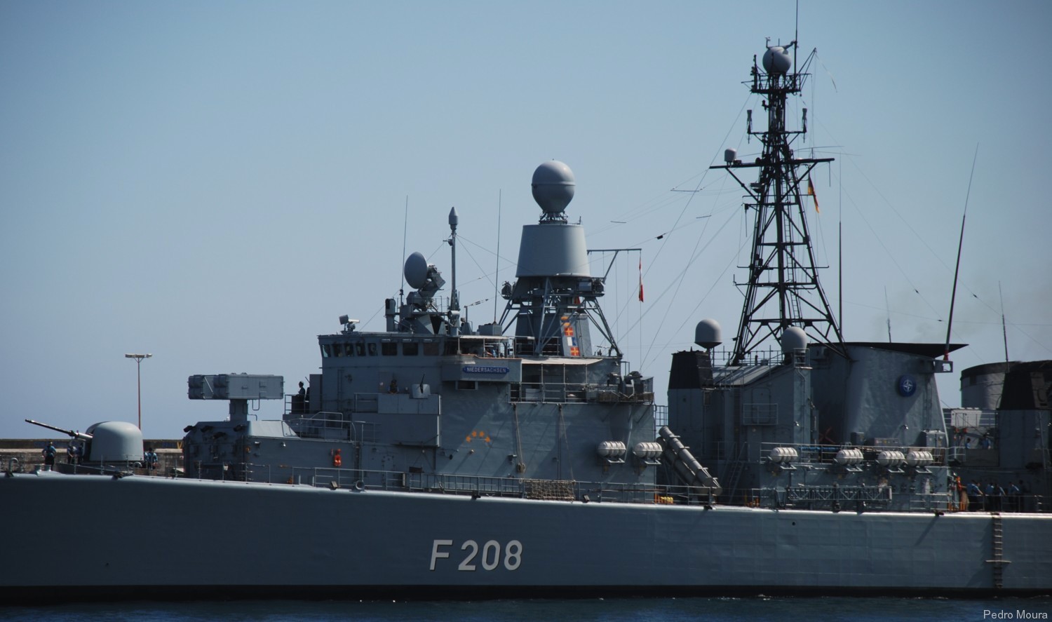 f-208 fgs niedersachsen type 122 bremen class frigate german navy 49 ponta delgada sao miguel azores