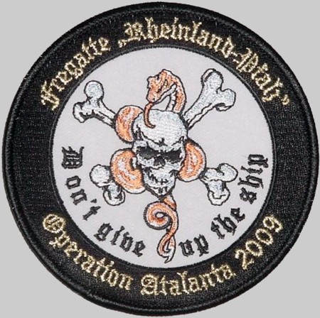 f-209 fgs rheinland pfalz cruise patch crest badge 09 opeeration atalanta