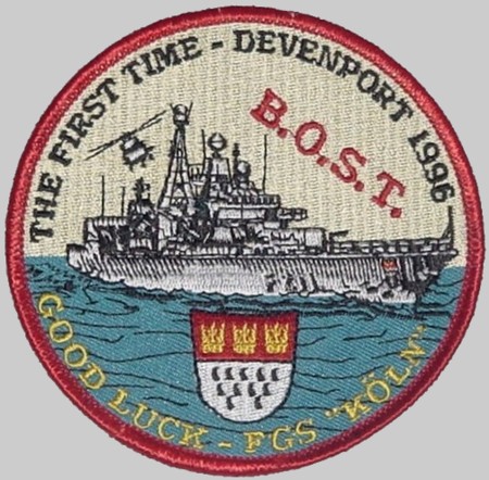 f-211 fgs koln köln cruise patch insignia crest type 122 bremen class frigate german navy 03