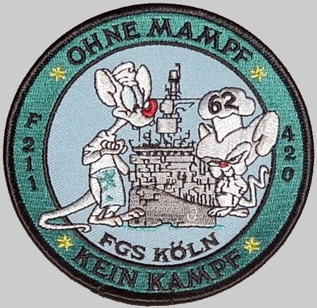 f-211 fgs koln köln cruise patch insignia crest type 122 bremen class frigate german navy 07