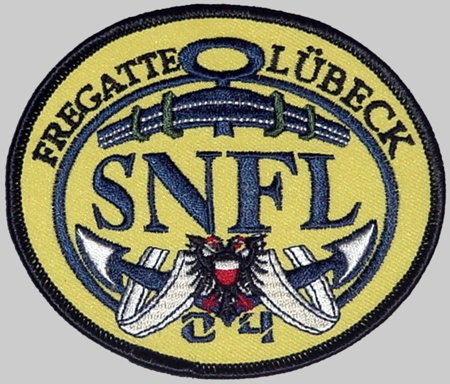 f-214 fgs lubeck cruise patch insignia crest type 122 bremen class frigate german navy 12 lübeck