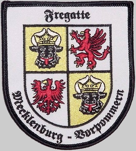 f-218 fgs mecklenburg vorpommern patch insignia crest patch type 123 class frigate german navy 02p