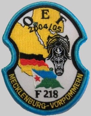 f-218 fgs mecklenburg vorpommern cruise patch badge type 123 class frigate german navy 06