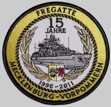 f-218 fgs mecklenburg vorpommern cruise patch badge type 123 class frigate german navy 07