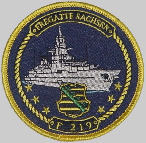 f-219 fgs sachsen cruise patch badge type 124 class frigate ffg german navy 03