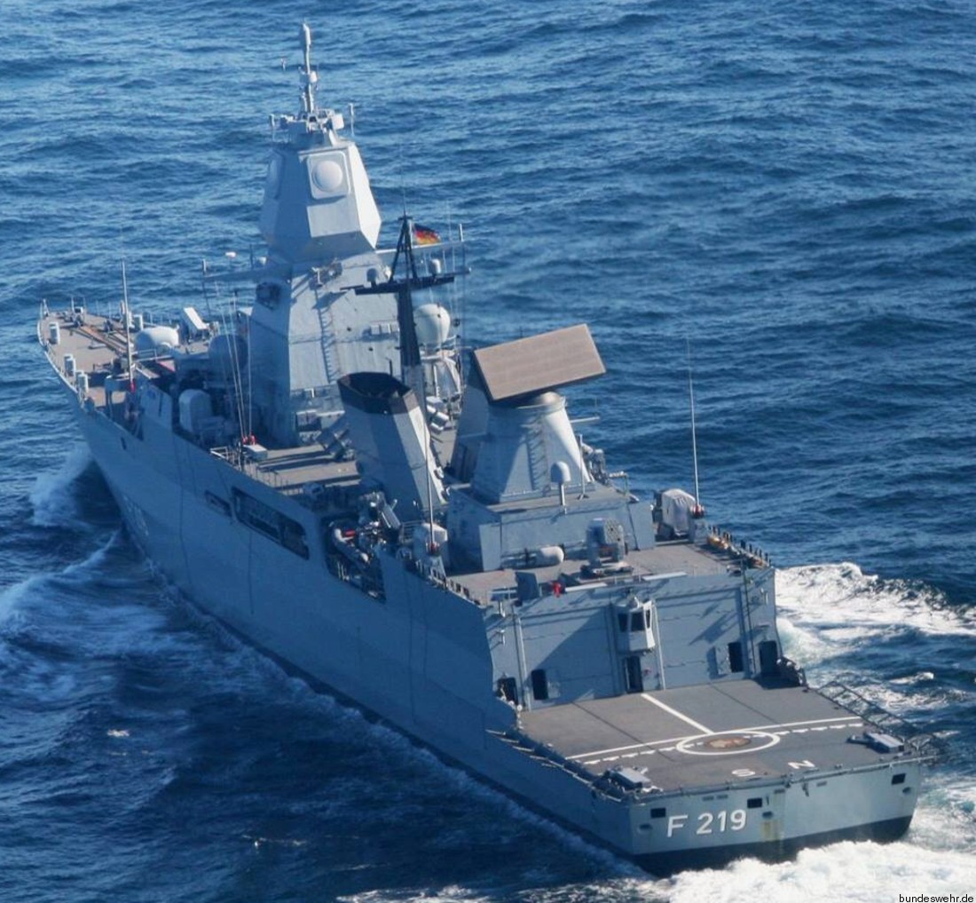 f-219 fgs sachsen type 124 class guided missile frigate ffg german navy marine fregatte 34