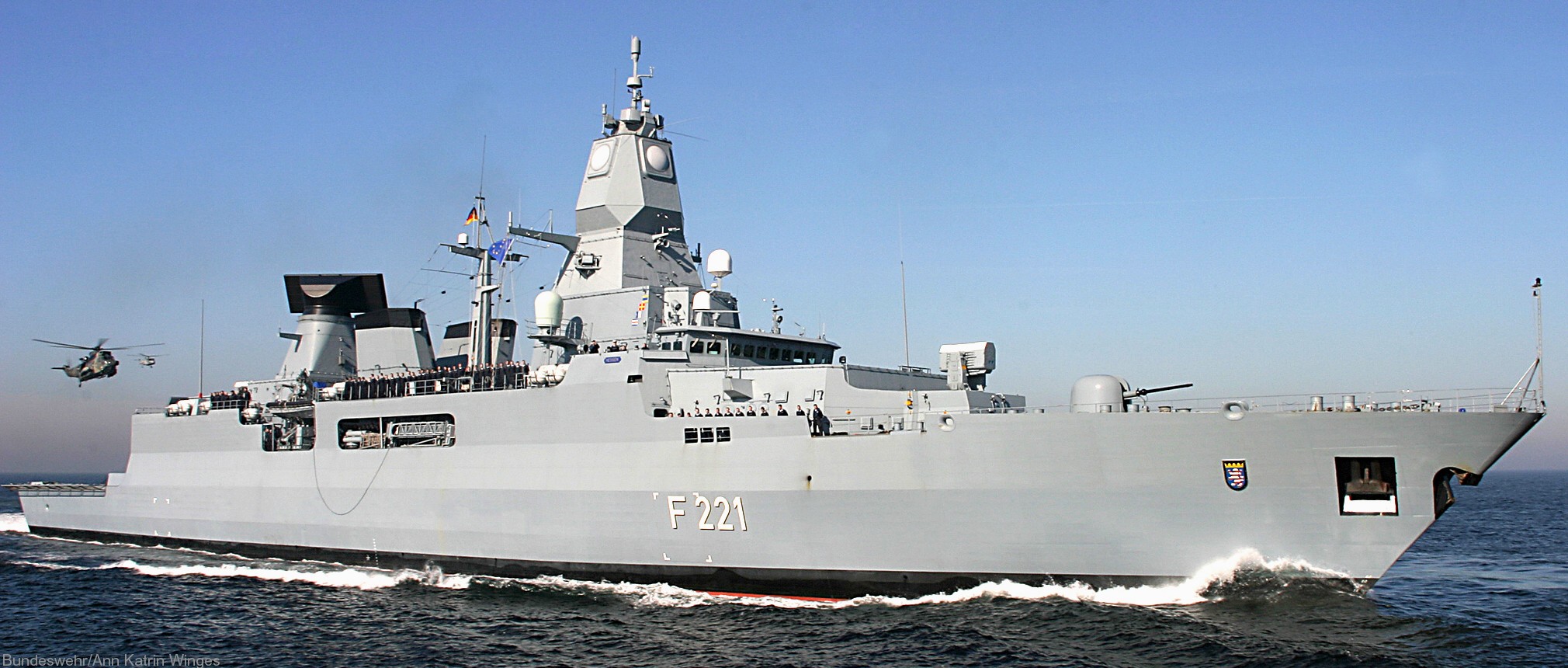 f-221 fgs hessen type 124 sachsen class guided missile frigate german navy 16
