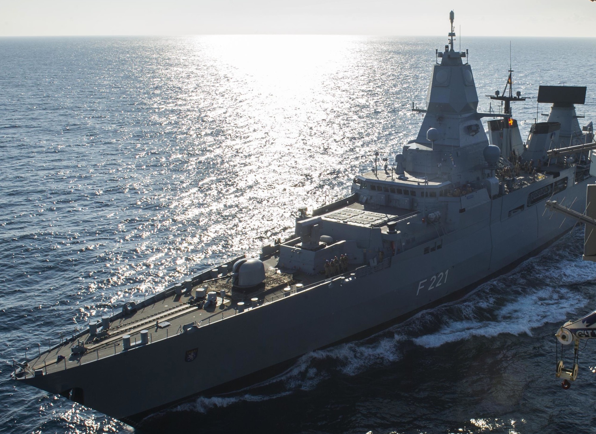 f-221 fgs hessen type 124 sachsen class guided missile frigate german navy 32