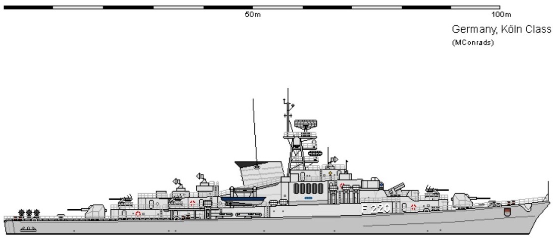 Peddinghaus 1/1250 German Type 120 Köln-class Frigate Markings Bundesmarine 3518 