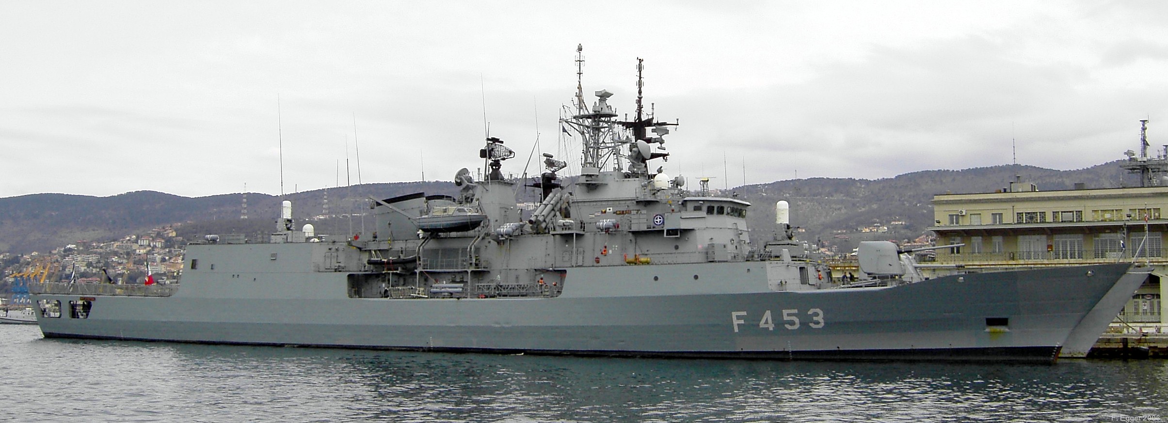 f 453 hs spetsai hydra class frigate meko-200hn hellenic navy greece standing nato response force maritime group 2 snmg-2 trieste italy 2006 03