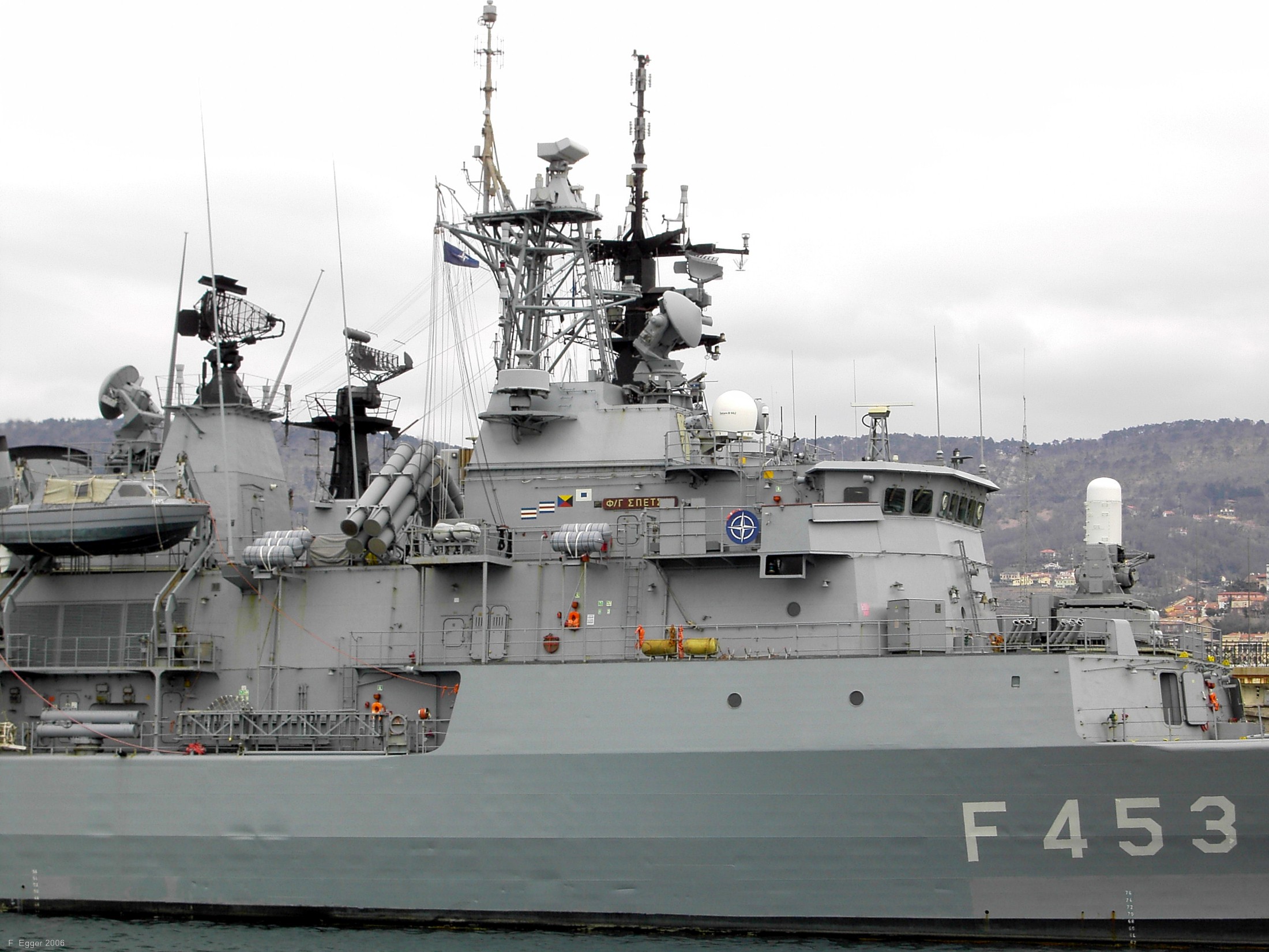 f 453 hs spetsai hydra class frigate meko-200hn hellenic navy greece standing nato response force maritime group 2 snmg-2 trieste italy 2006 09