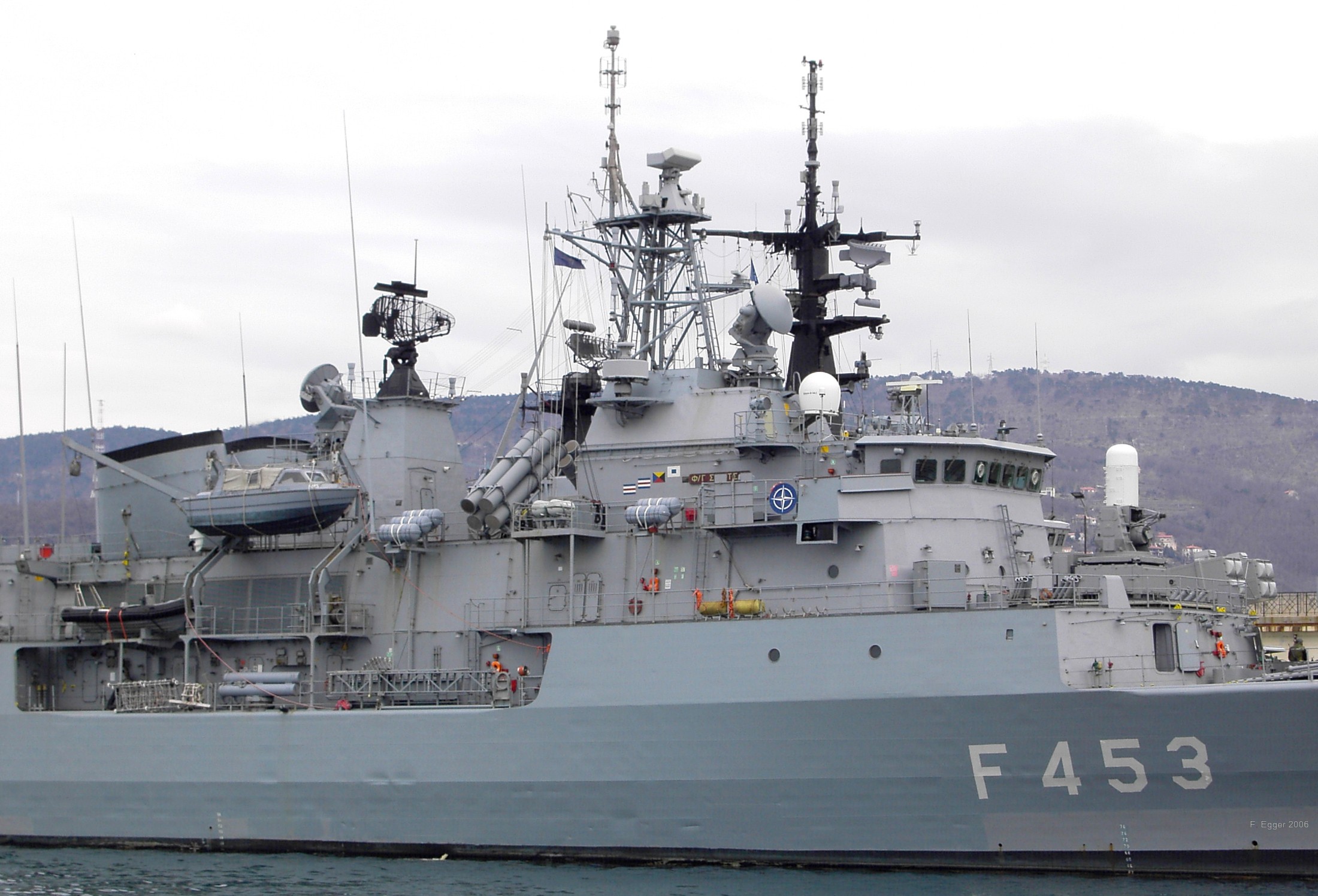 f 453 hs spetsai hydra class frigate meko-200hn hellenic navy greece standing nato response force maritime group 2 snmg-2 trieste italy 2006 10