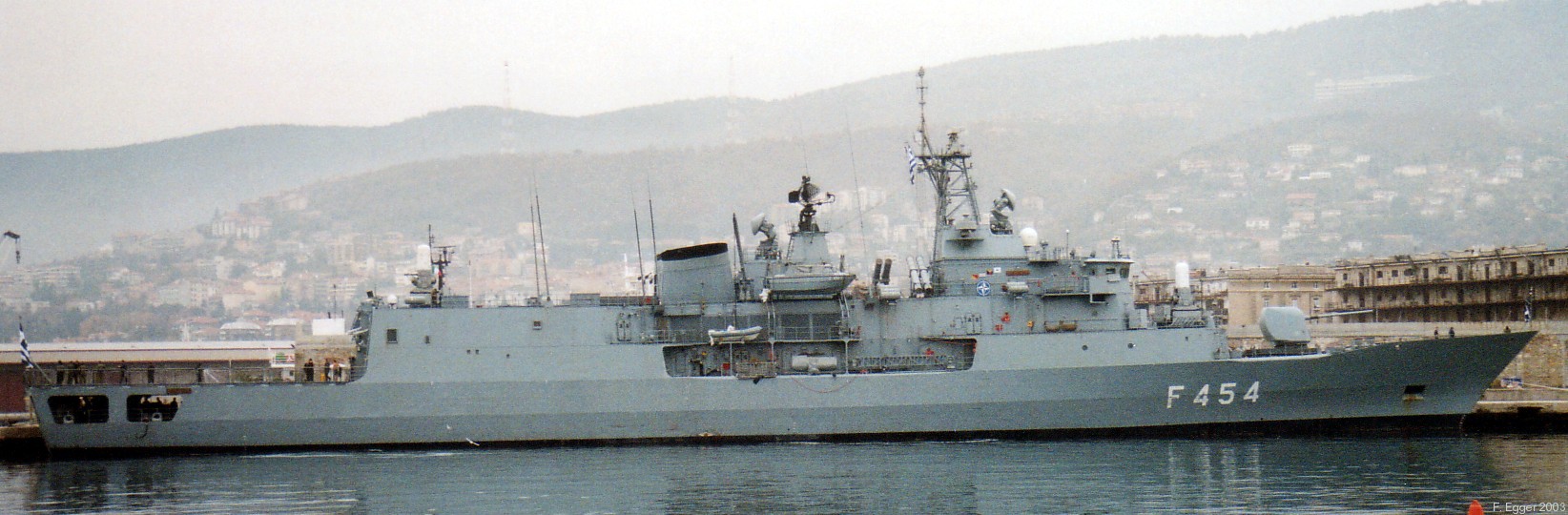 f 454 hs psara hydra class frigate meko-200hn hellenic navy greece nato standing naval force mediterranean stanavformed trieste italy 2003 02