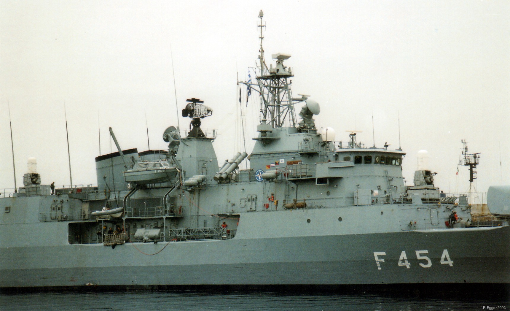 f 454 hs psara hydra class frigate meko-200hn hellenic navy greece nato standing naval force mediterranean stanavformed trieste italy 2003 08