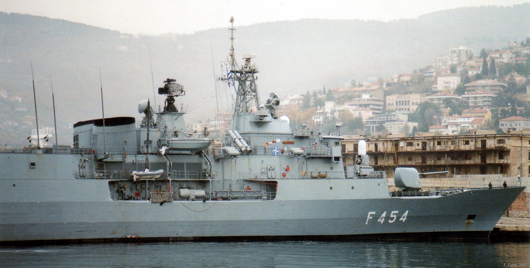 f 454 hs psara hydra class frigate meko-200hn hellenic navy greece nato standing naval force mediterranean stanavformed trieste italy 2003 09