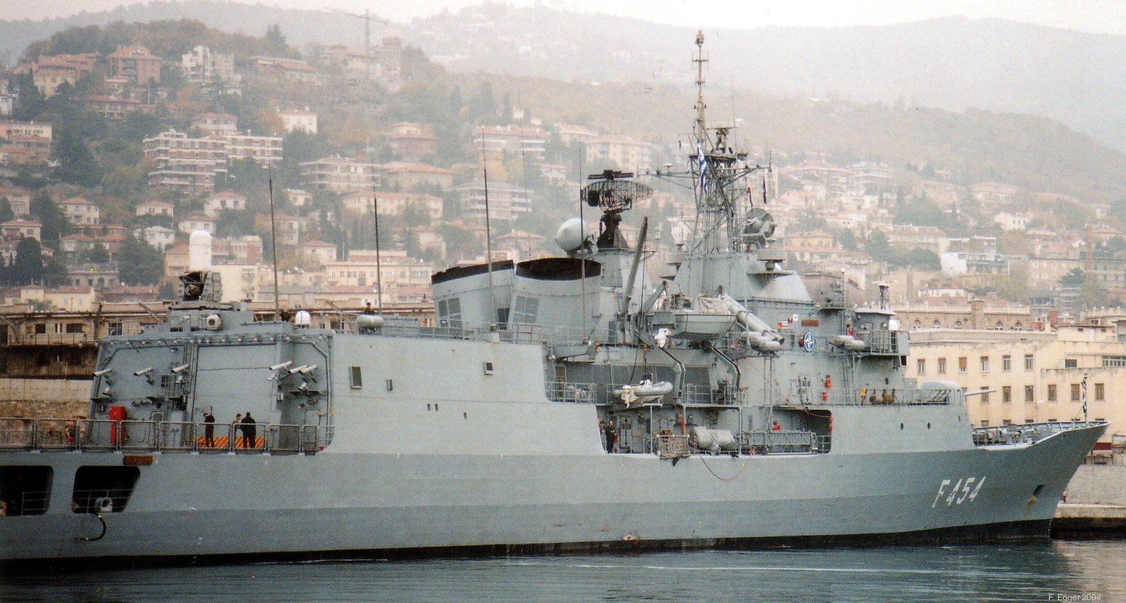 f 454 hs psara hydra class frigate meko-200hn hellenic navy greece nato standing naval force mediterranean stanavformed trieste italy 2003 11