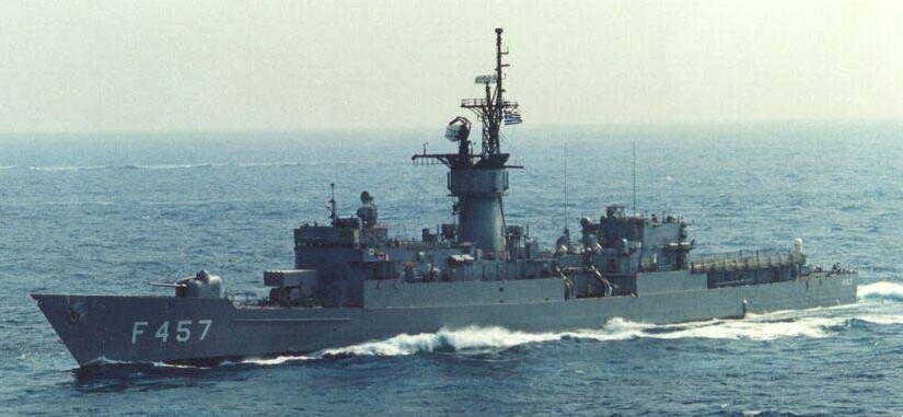 f 457 hs thraki ipiros knox class frigate hellenic navy greece