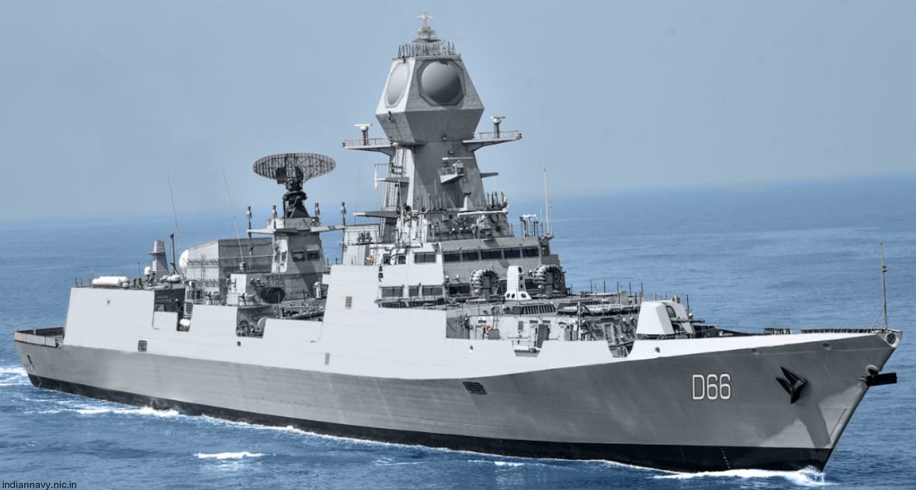 visakhapatnam class project 15 p-15b guided missile destroyer ddg indian navy ins mormugao imphal surat