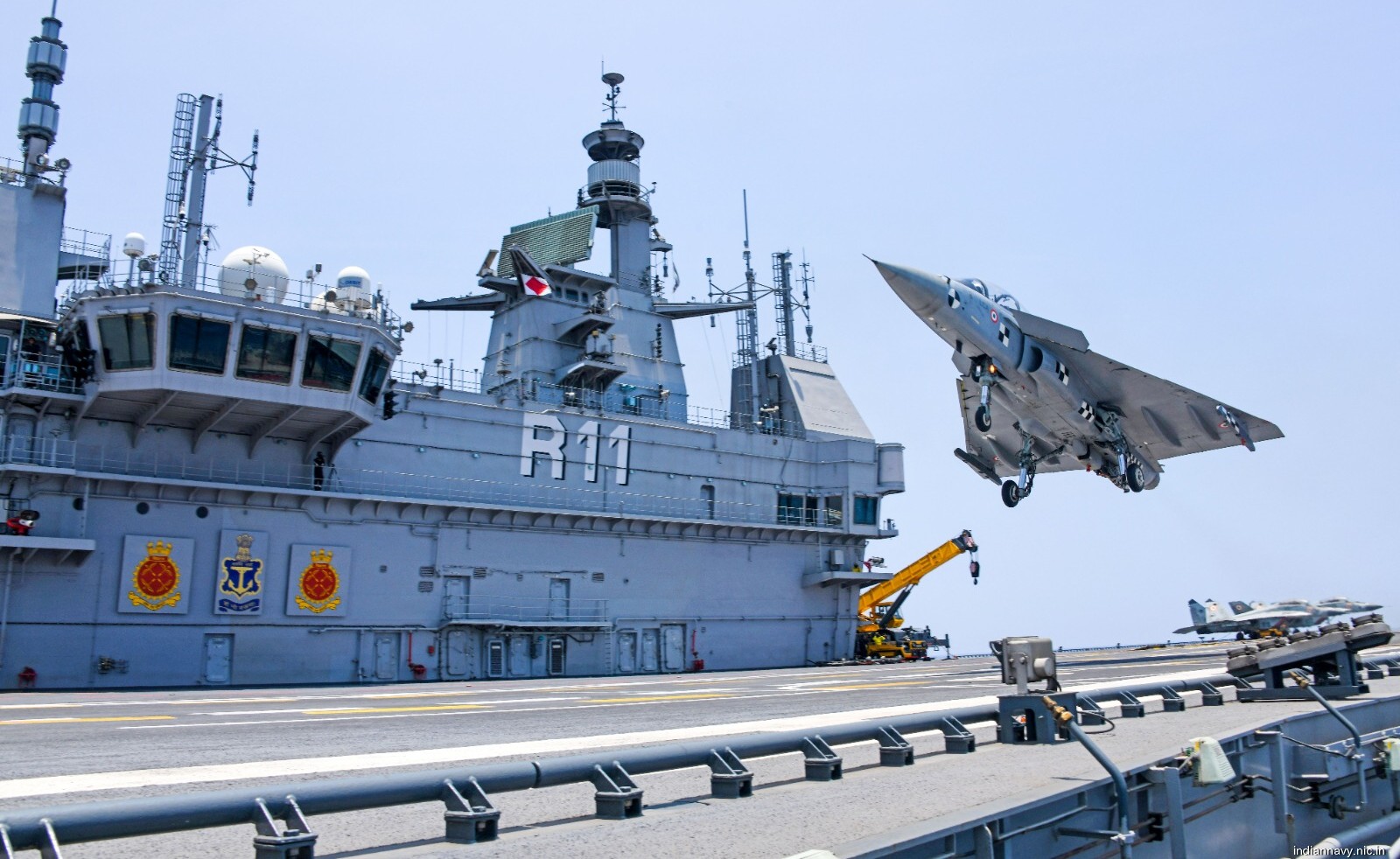 r11 ins vikrant aircraft carrier indian navy iac-1 hal tejas light combat aircraft lca 26